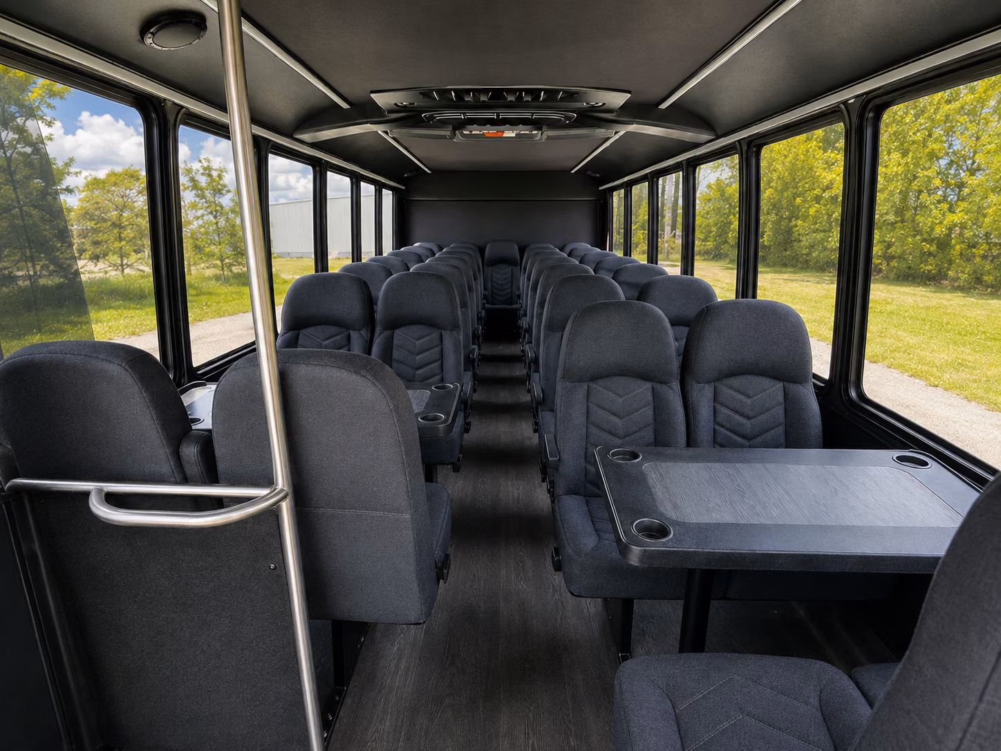 guest shuttle buses between queen creek hotel blocks and wedding venues