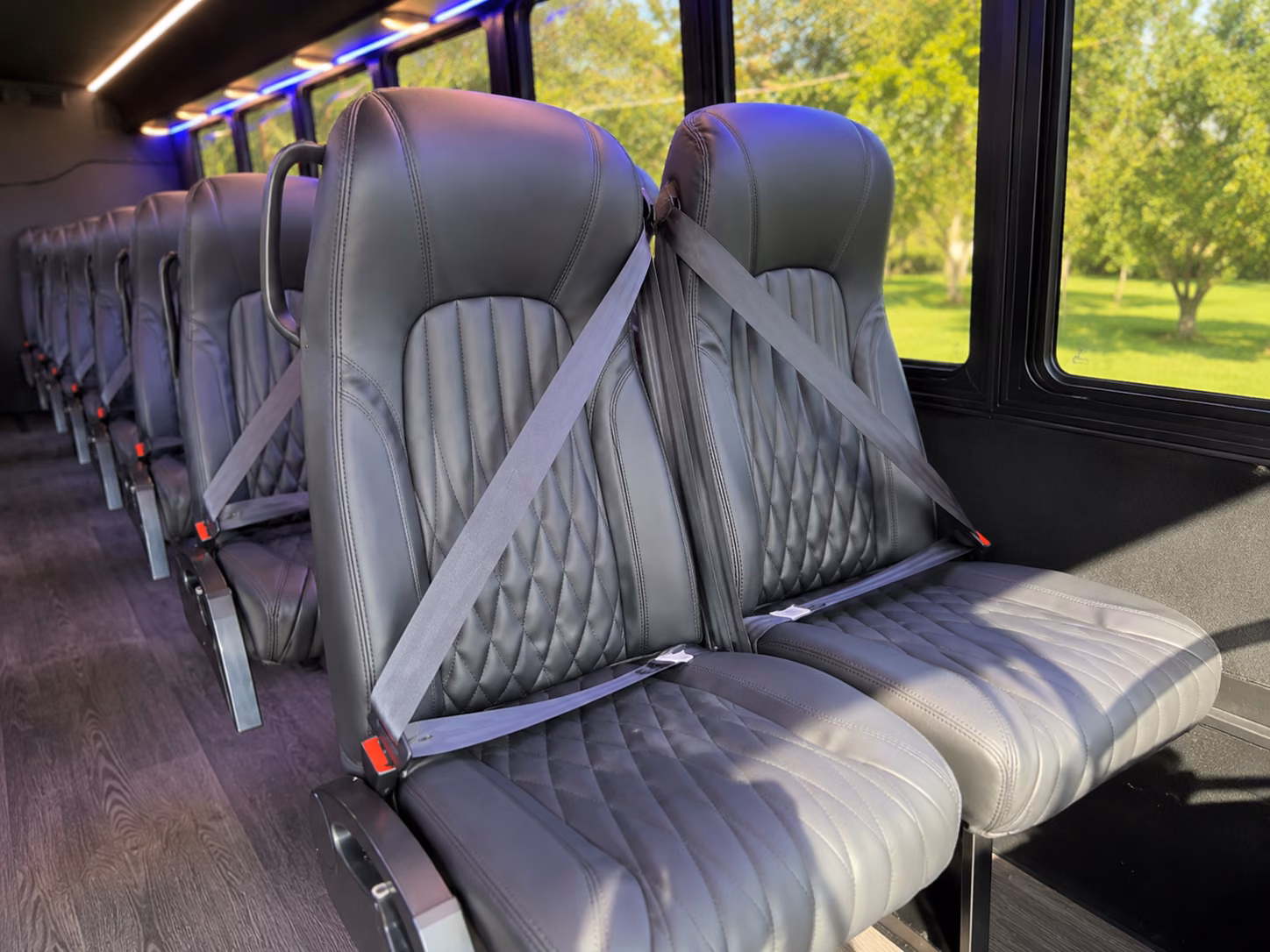 queen creek 15 passenger minibus interior
