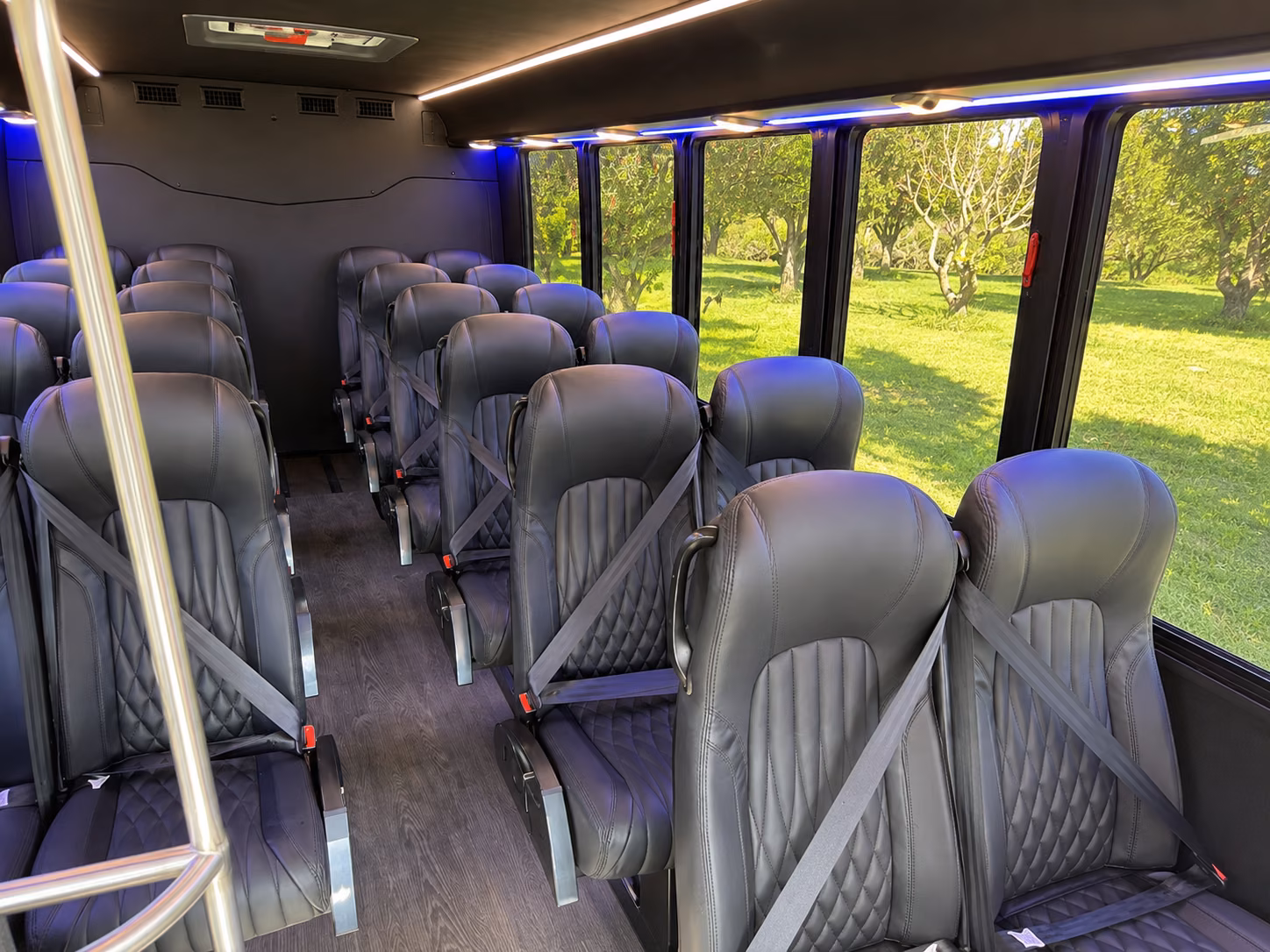 queen creek 20 passenger minibus inside