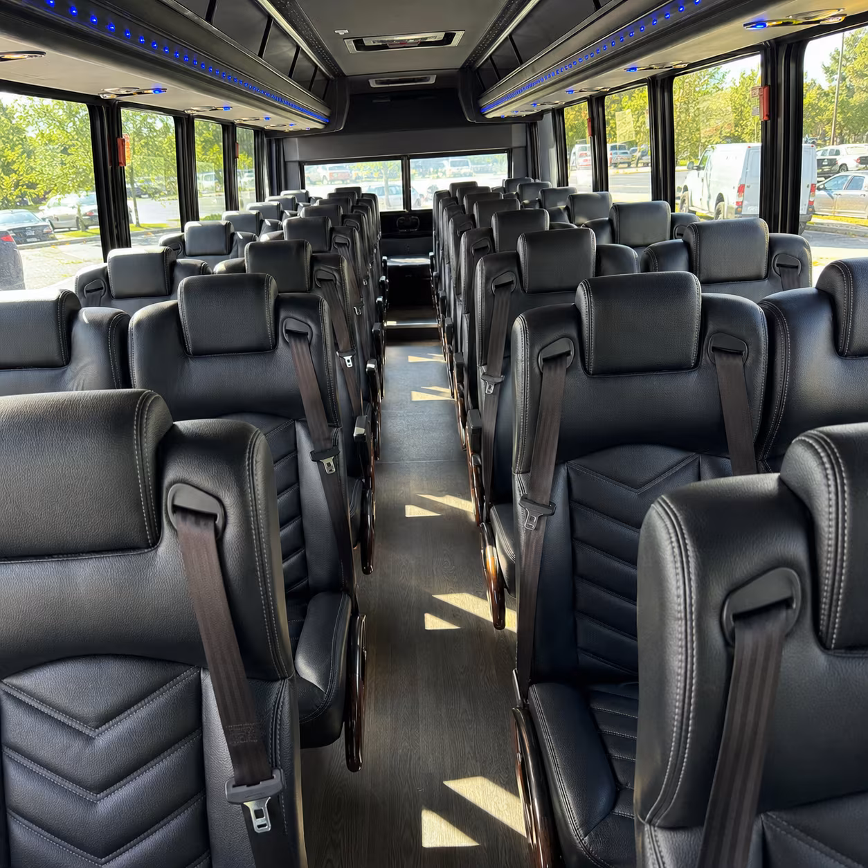 queen creek 25 passenger minibus inside