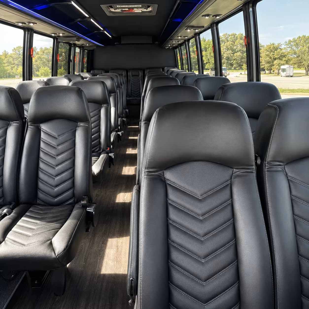 queen creek 30 passenger minibus inside