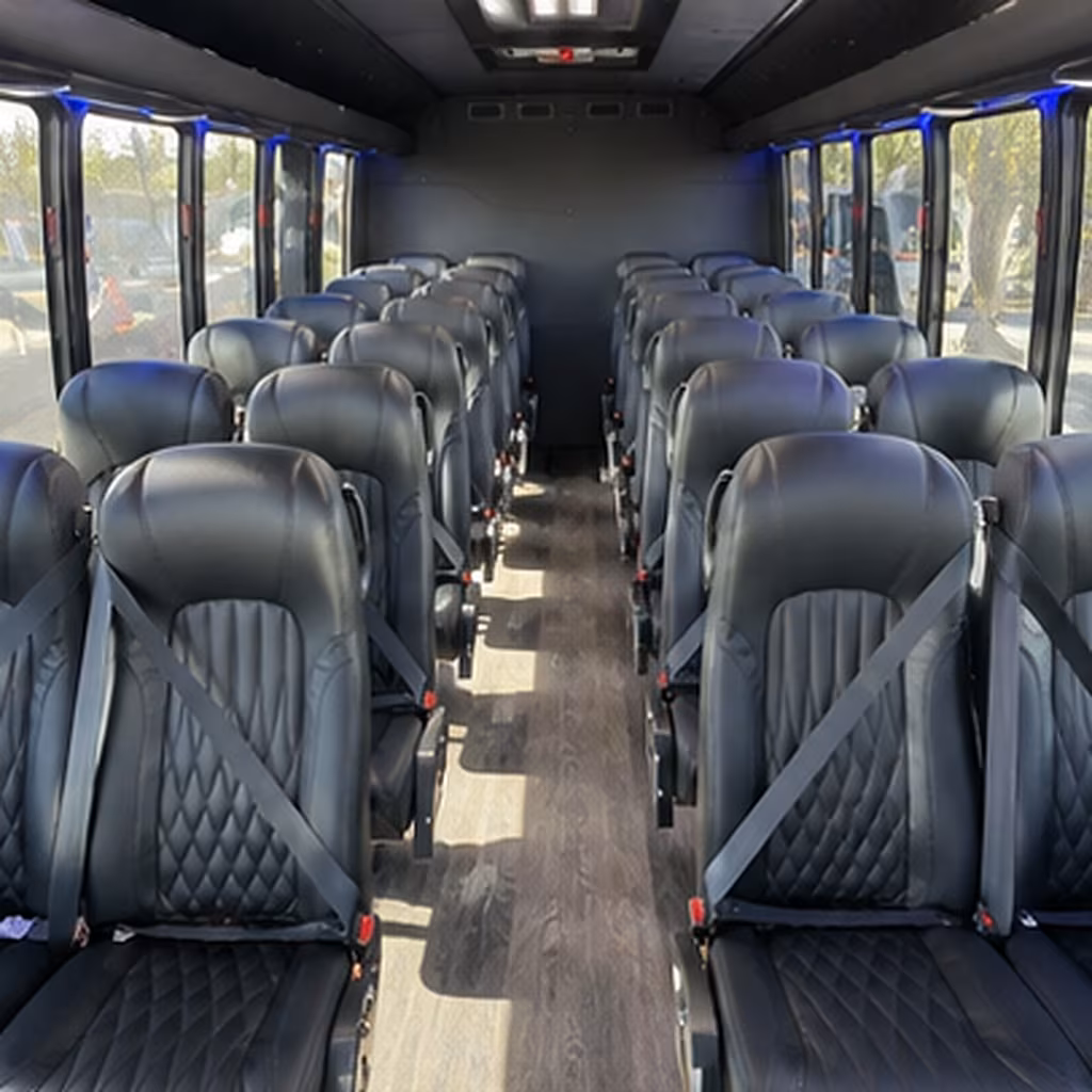 queen creek 30 passenger minibus interior