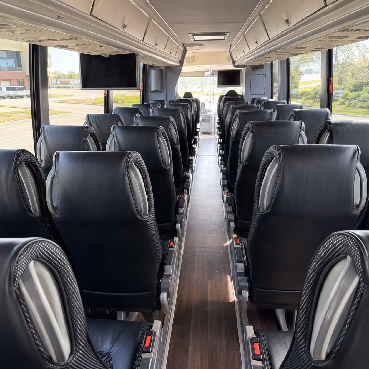 queen creek 56 passenger charter bus interior