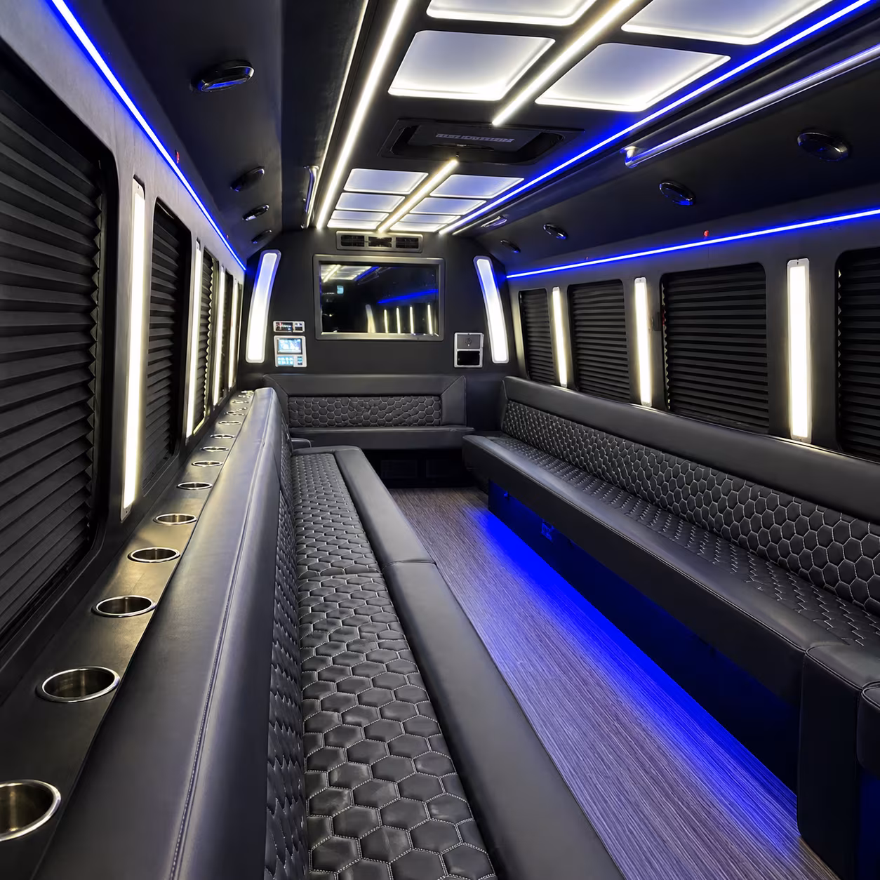 queen creek party bus interior